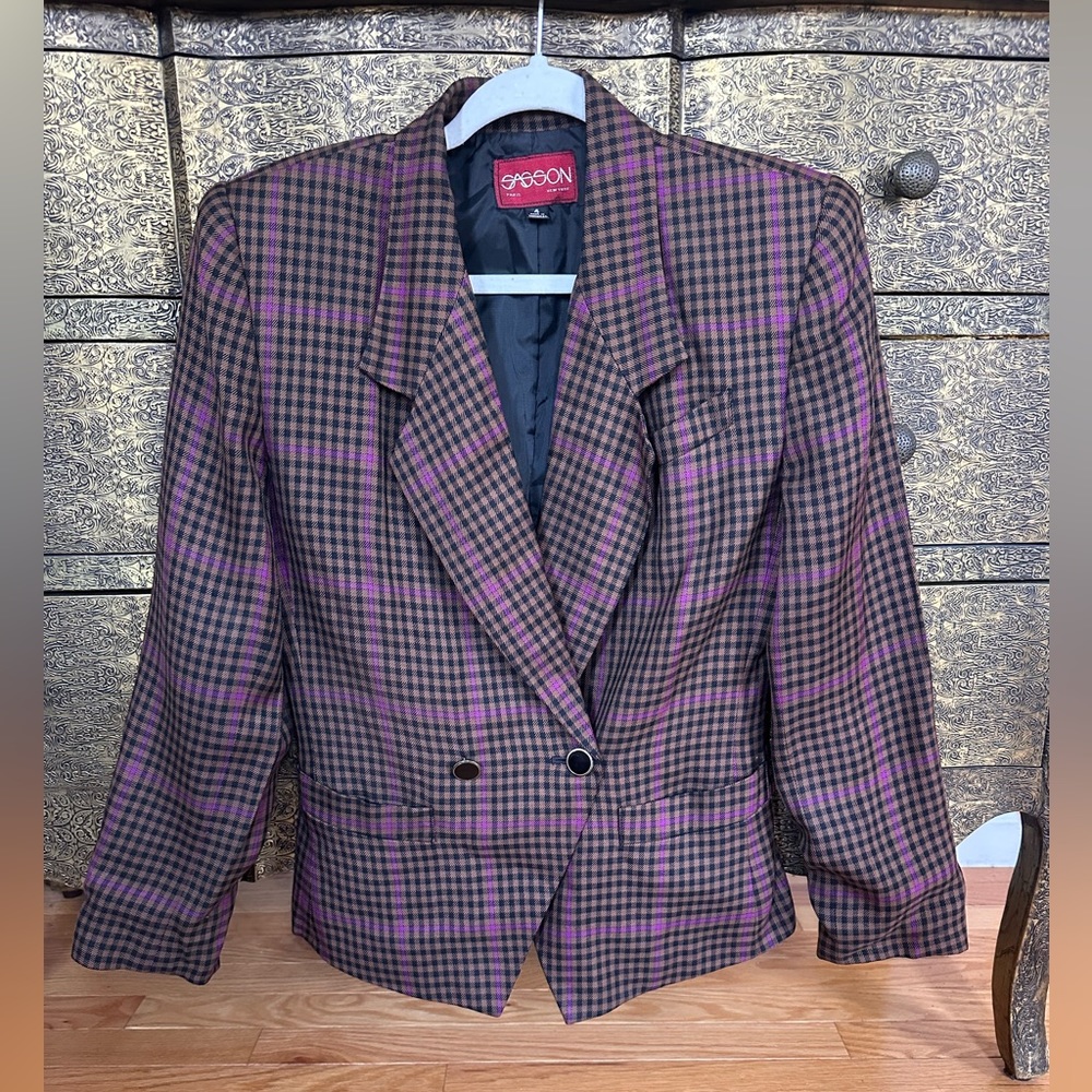 VTG Sasson Plaid Blazer